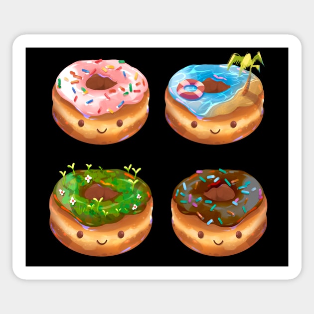 Donut Destinations Sticker by Claire Lin